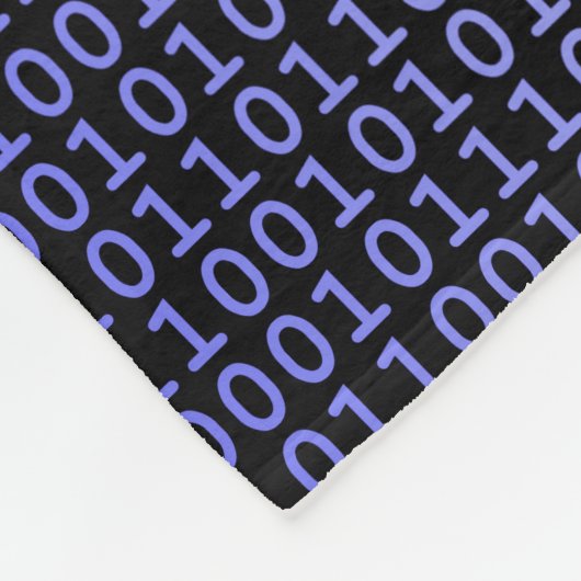 Binair blauw fleece deken (Hoek)