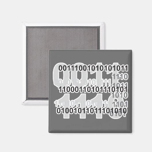 binair codeontwerp magneet (Voorkant / Achterkant)