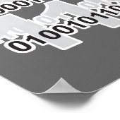 binair codeontwerp poster (Hoek)