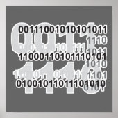 binair codeontwerp poster (Voorkant)