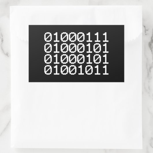 BINAIR GEEK RECTANGULAR STICKER (Tas)