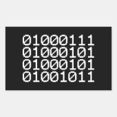 BINAIR GEEK RECTANGULAR STICKER (Voorkant)