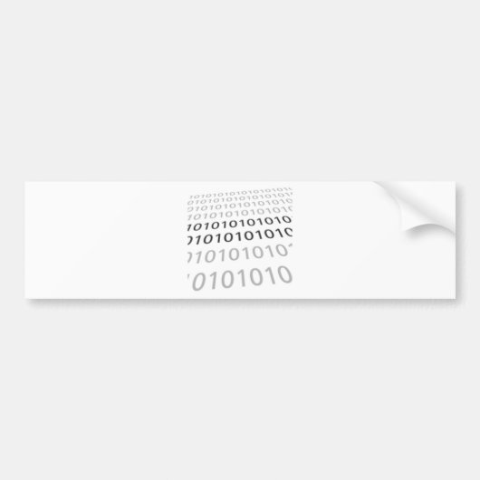 Binair getal 01 zwart-wit - GeekShirts Bumpersticker (Voorkant)