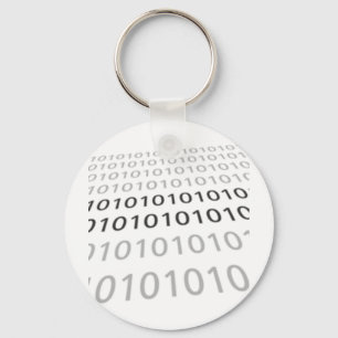 Binair getal 01 zwart-wit - GeekShirts Sleutelhanger