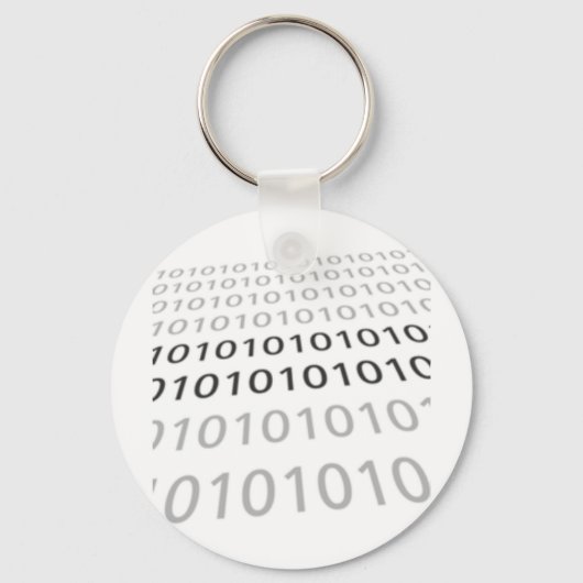 Binair getal 01 zwart-wit - GeekShirts Sleutelhanger (Voorkant)