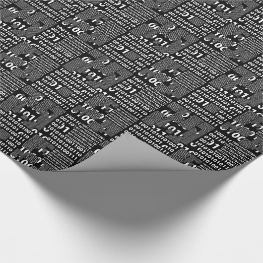 Binair in zwart-wit cadeaupapier (Hoek)