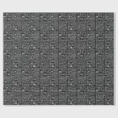 Binair in zwart-wit cadeaupapier (Vlak)