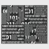 Binair in zwart-wit cadeaupapier (Vlak)