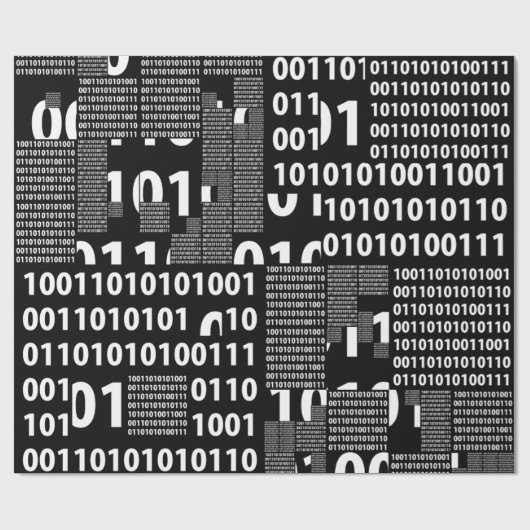 Binair in zwart-wit cadeaupapier (Vlak)