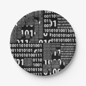 Binair in zwart-wit papieren bordje (Voorkant)