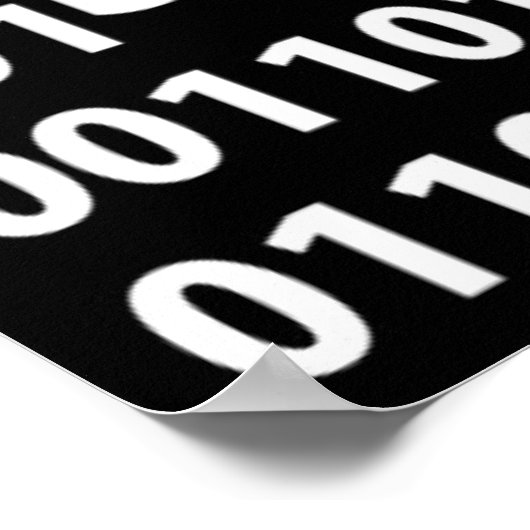 Binair in zwart-wit poster (Hoek)