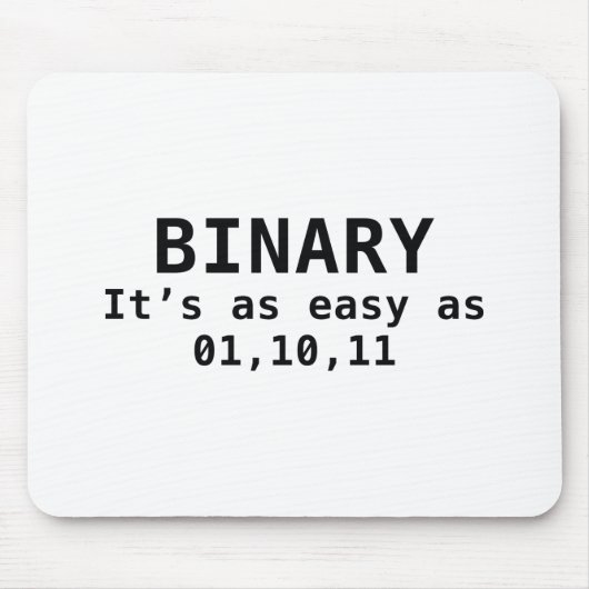 Binair is zo gemakkelijk als 01.10.11 muismat (Voorkant)