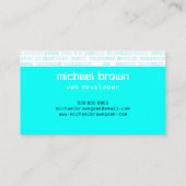 Binair nummer van de Web Artificial Intelligence C Visitekaartje (Achterkant)