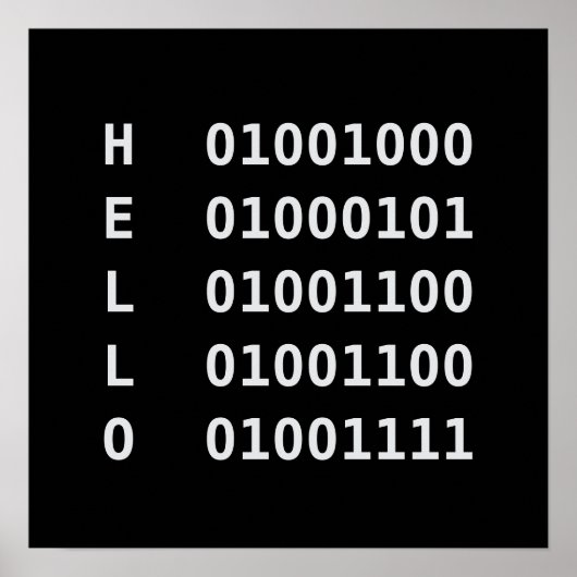 Binair Poster Code (Voorkant)