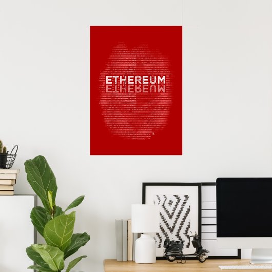 Binair Poster Ethereum (Thuiskantoor)