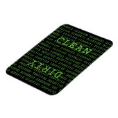 Binair programma Geek Clean Vuilnismaan Magneet (Linkerzijde)