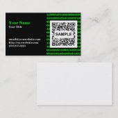 Binair QR-Visitekaartje - Monochroom groen Visitekaartje (Voorkant / Achterkant)