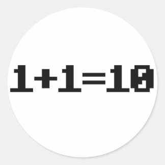 Binair Ronde Sticker