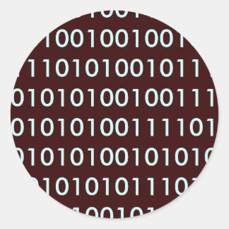 Binair Ronde Sticker