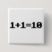 Binair Vierkante Button 5,1 Cm (Voorkant)