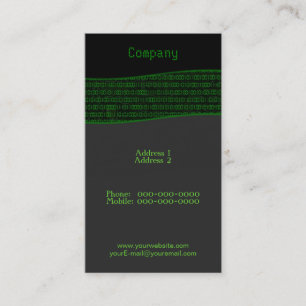 Binair Visitekaartje Code