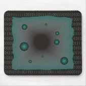Binaire 1s 0s Matrix Big Machine Black Green Geek Muismat (Voorkant)