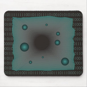 Binaire 1s 0s Matrix Big Machine Black Green Geek Muismat