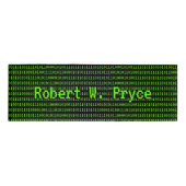 Binaire achtergrond van de Code van de Machine van Naambadge (Voorkant)