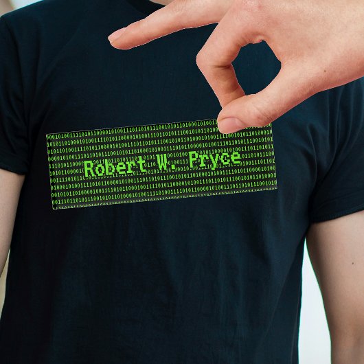 Binaire achtergrond van de Code van de Machine van Naambadge