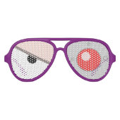 Binaire Bard Party Bril Aviator Zonnebril (Voorkant)