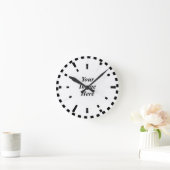 Binaire Bars Clock/w S Marks van Kenneth Yoncich Ronde Klok (Huis)