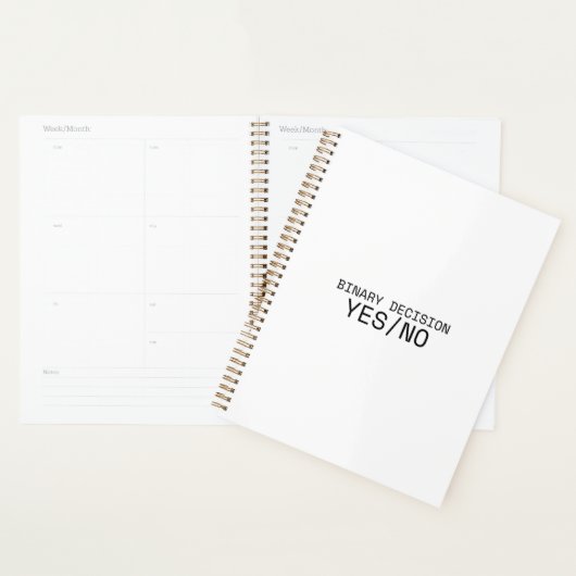 Binaire Beslissing Ja Nee 2026 Minimalistische Dag Planner (Display)