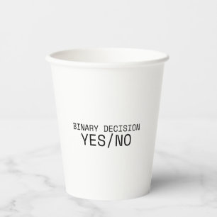 Binaire Beslissing Ja Nee Minimalistisch Technisch Papieren Bekers