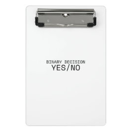 Binaire Beslissing Ja Nee Minimalistische Industri Mini Klembord