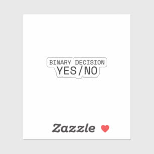 Binaire Beslissing Ja Nee Minimalistische Industri Sticker