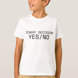 Binaire Beslissing Ja Nee Minimalistische Kinder T T-shirt