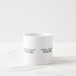 Binaire Beslissing Ja Nee Minimalistische Schrijfm Espresso Kop