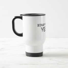 Binaire Beslissing Ja Nee Minimalistische Schrijfm Reisbeker