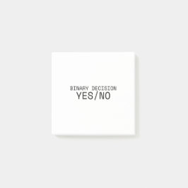 Binaire beslissing Ja Nee Minimalistische typemach Post-it® Notes