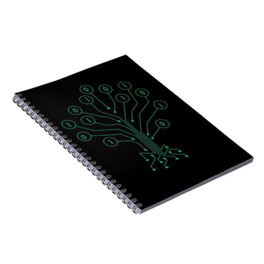 Binaire Boom Codering Computer Science Programming Notitieboek (Rechterzijde)