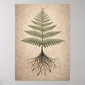 Binaire Botanica - Codeer- en Natuur Abstracte Kun Poster (Voorkant)
