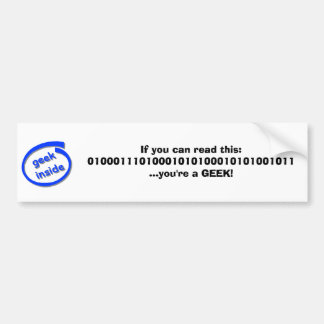 Binaire bumper bumpersticker