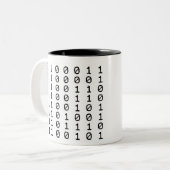 Binaire cafeïne en 11 Joke Tweekleurige Koffiemok (Voorkant links)