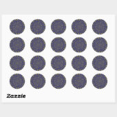 Binaire cirkelachtergrond ronde sticker (Vel)