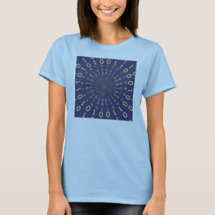 Binaire cirkelvormige achtergrond t-shirt