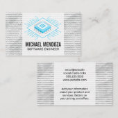 binaire code | AI-chiptechnologie Visitekaartje (Voorkant / Achterkant)