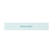Binaire Code Aqua Geek Chic Belly Banden Uitnodigingen Wikkel (Vlak)