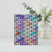 Binaire code briefkaart (Staand voorkant)