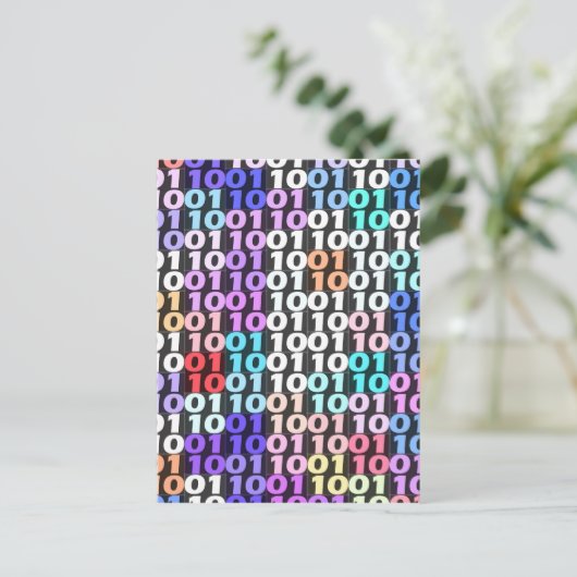 Binaire code briefkaart (Staand voorkant)