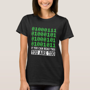Binaire Code Computer Programmeur T-shirt